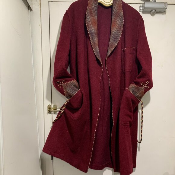 MADE IN ENGLAND VINTAGE WOOL ROBE JACKETS SIZE L - Picture 6 of 16